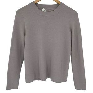 Babaton MacMurray‎ Lilac Fog Kite Back Long Sleeve Crewneck Sweater Women Small